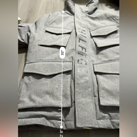 Tommy Hilfiger Men's Gray TH Storm Water Resistant Field Down Jacket Size L - Picture 14 of 14